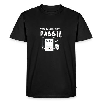 Vous ne pouvez pas passer par - To Do List - T-shirt Premium bio Homme - noir - Devant - Nico (187cm)