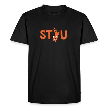 Red Panda STFU - Tais-toi - Sarcasme - T-shirt Premium bio Homme - noir - Devant - Nico (187cm)