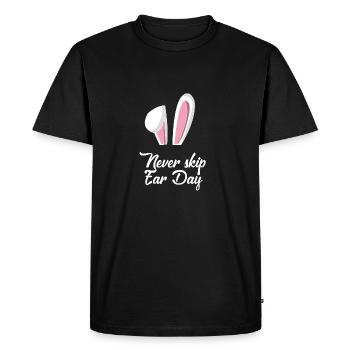 Never Skip Ear Day - Men's Premium Organic T-Shirt - black - Front - Nico (187cm)