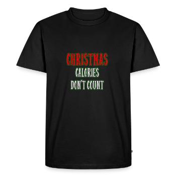 Calories de Noël ne comptent pas - calories drôles - T-shirt Premium bio Homme - noir - Devant - Nico (187cm)