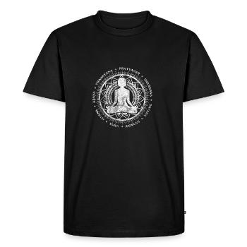 7 Chakras Yoga Cadeau Méditation Spirituel - T-shirt Premium bio Homme - noir - Devant - Nico (187cm)