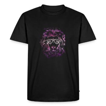 Lion cadeau lion chemise Cool prédateur - T-shirt Premium bio Homme - noir - Devant - Nico (187cm)