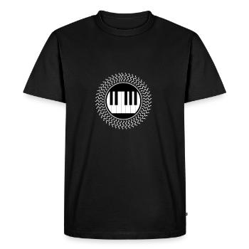 J'aime mes touches de clavier piano - T-shirt Premium bio Homme - noir - Devant - Nico (187cm)