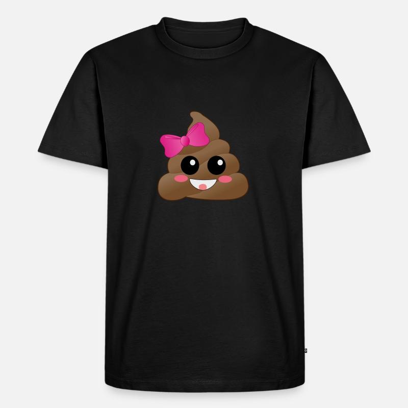 Poo lustig Geschenk - Männer Premium Bio T-Shirt - Schwarz