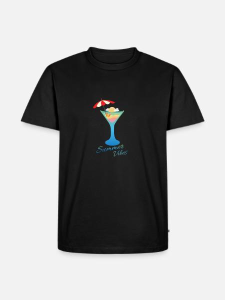 Summer sun umbrella holiday gift - Men's Premium Organic T-Shirt - black