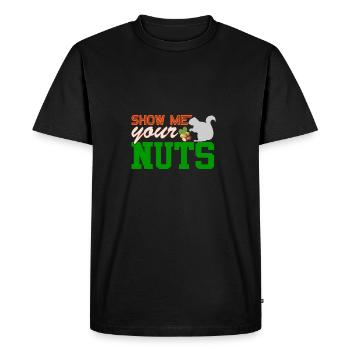 Montre-moi tes écureuils - T-shirt Premium bio Homme - noir - Devant - Nico (187cm)