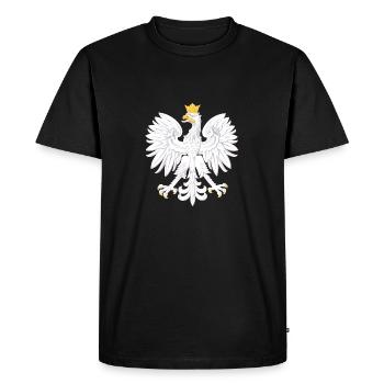 Polska Eagle - Men's Premium Organic T-Shirt - black - Front - Nico (187cm)