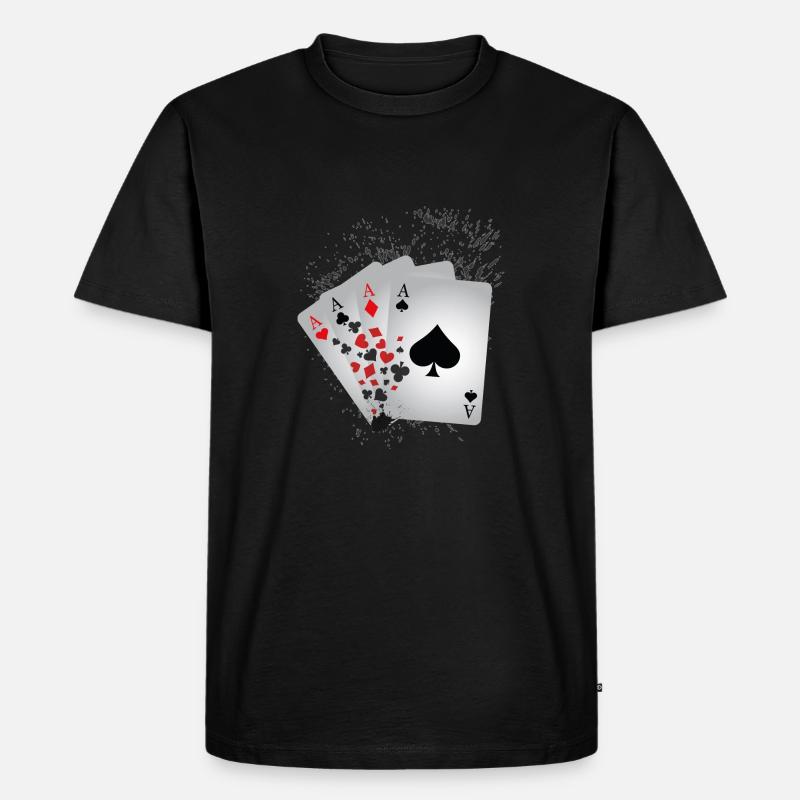4 Aces - Männer Premium Bio T-Shirt - Schwarz