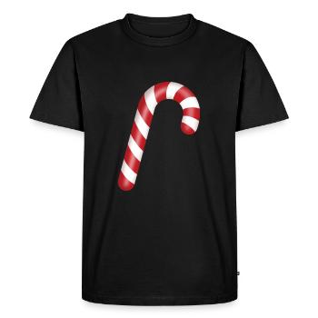 Candy cane "Candy cane" - Men's Premium Organic T-Shirt - black - Front - Nico (187cm)