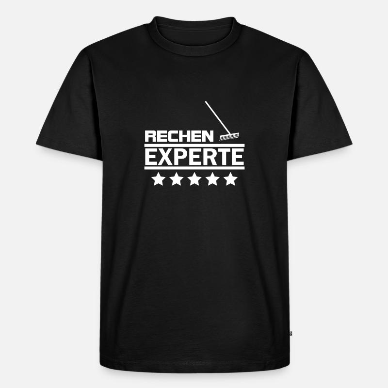 rechen experte - Männer Premium Bio T-Shirt - Schwarz