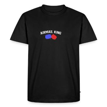 Airmail King Cornhole Shirt Gift - Men's Premium Organic T-Shirt - black - Front - Nico (187cm)