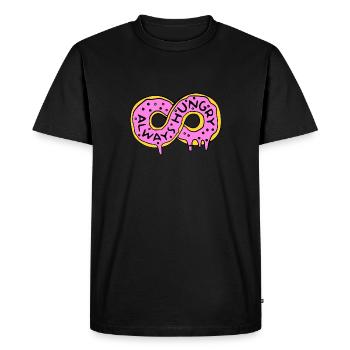 Always hungry for candy donut gift - Men's Premium Organic T-Shirt - black - Front - Nico (187cm)