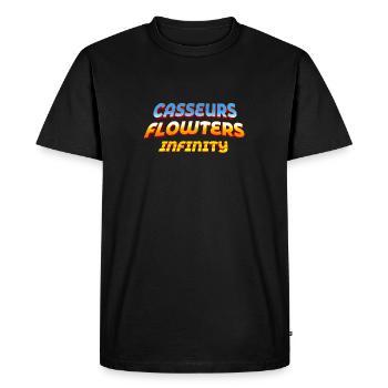 Infinite Flowters Breakers - Men's Premium Organic T-Shirt - black - Front - Nico (187cm)
