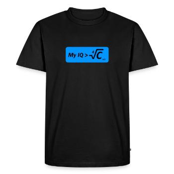 My IQ is 4 Square Root of C by Angelical Art - Men's Premium Organic T-Shirt - black - Front - Nico (187cm)
