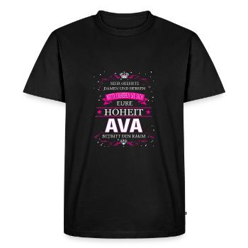 Your Highness Ava enters the room - Men's Premium Organic T-Shirt - black - Front - Nico (187cm)