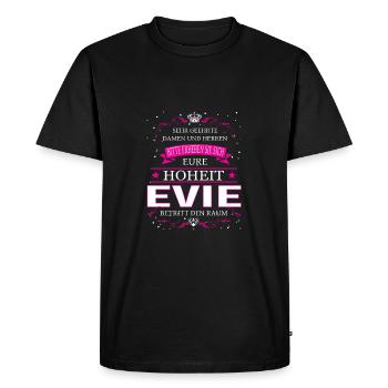 Son Altesse Evie entre dans la pièce - T-shirt Premium bio Homme - noir - Devant - Nico (187cm)