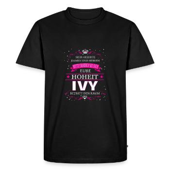 Your Highness Ivy enters the room - Men's Premium Organic T-Shirt - black - Front - Nico (187cm)