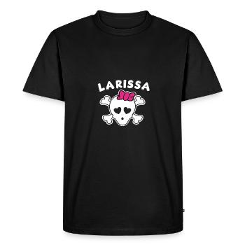 Pirate Larissa Design pour les filles et les femmes - T-shirt Premium bio Homme - noir - Devant - Nico (187cm)