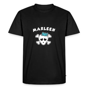 Pirate Marleen Design for Girls and Women - Men's Premium Organic T-Shirt - black - Front - Nico (187cm)