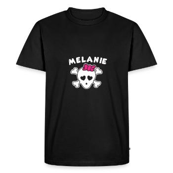Pirate Melanie Design pour les filles et les femmes - T-shirt Premium bio Homme - noir - Devant - Nico (187cm)