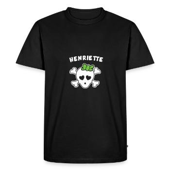 Pirate Henriette Design for girls and women - Men's Premium Organic T-Shirt - black - Front - Nico (187cm)