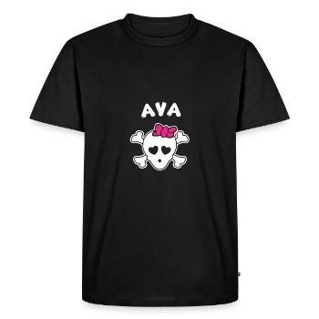 Pirate Ava Design for Girls and Women - Men's Premium Organic T-Shirt - black - Front - Nico (187cm)