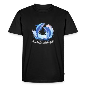 Thanks for all the fish! -Dolphins - Men's Premium Organic T-Shirt - black - Front - Nico (187cm)