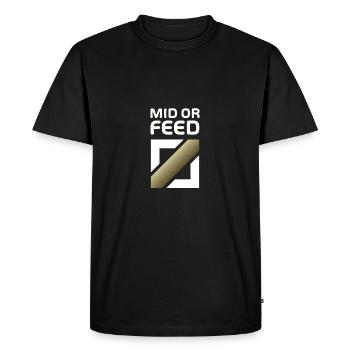 Mid or feed - Merch of Legends - Men's Premium Organic T-Shirt - black - Front - Nico (187cm)