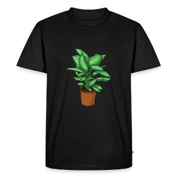 Potted plant - Men's Premium Organic T-Shirt - black - Front - Nico (187cm)