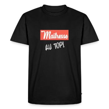 MISTRESS - Men's Premium Organic T-Shirt - black - Front - Nico (187cm)