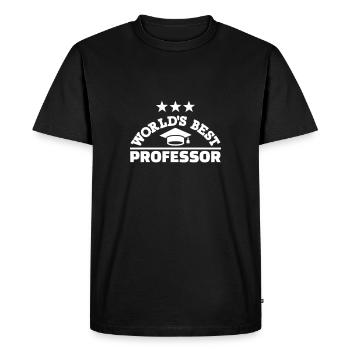 Professor - Men's Premium Organic T-Shirt - black - Front - Nico (187cm)