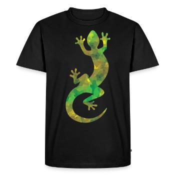 Lizard camouflage - Men's Premium Organic T-Shirt - black - Front - Nico (187cm)
