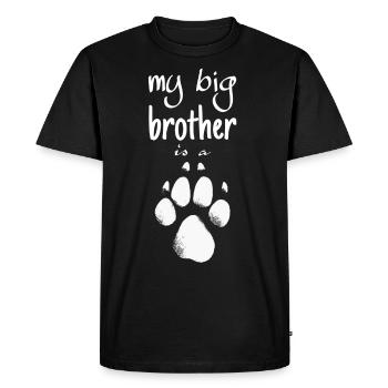 chien de grand frère chien de grand frère - T-shirt Premium bio Homme - noir - Devant - Nico (187cm)