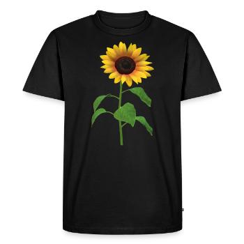 Sunflower Desgin - Men's Premium Organic T-Shirt - black - Front - Nico (187cm)