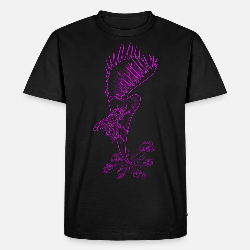 The Pink Venus Flytrap - Männer Premium Bio T-Shirt - Schwarz