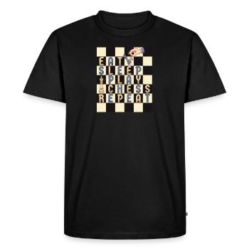EAT SLEEP PLAY CHESS REPEAT - Chess Player - Men's Premium Organic T-Shirt - black - Front - Nico (187cm)