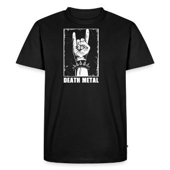 Death Metal Pommesgabel Heavy Metal Rock Musique - T-shirt Premium bio Homme - noir - Devant - Nico (187cm)