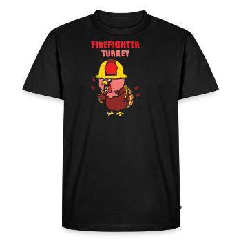 Pompier Turquie Thanksgiving - T-shirt Premium bio Homme - noir - Devant - Nico (187cm)