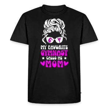 My favorite gymnast calls me Mama Gymnastics - Men's Premium Organic T-Shirt - black - Front - Nico (187cm)