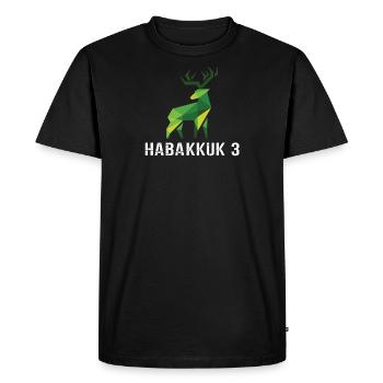DLM HABUKKUK W1U - Men's Premium Organic T-Shirt - black - Front - Nico (187cm)