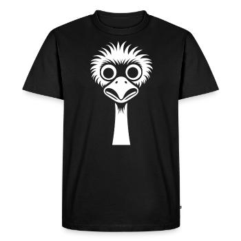ostrich - Men's Premium Organic T-Shirt - black - Front - Nico (187cm)