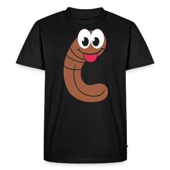 vers de terre - T-shirt Premium bio Homme - noir - Devant - Nico (187cm)