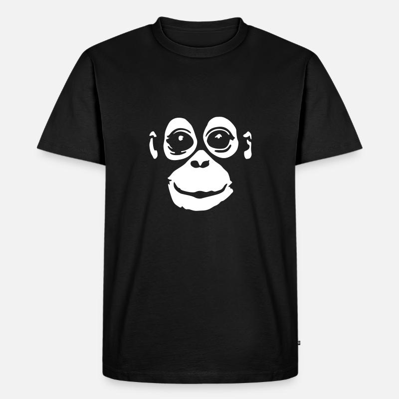 Affen - Männer Premium Bio T-Shirt - Schwarz