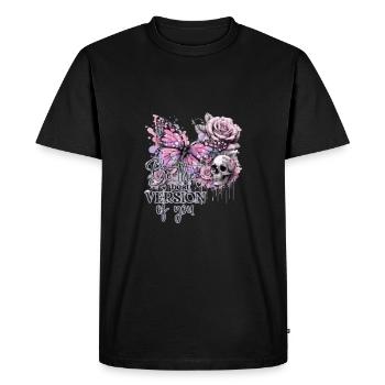 Gothic Butterfly Skull - Men's Premium Organic T-Shirt - black - Front - Nico (187cm)