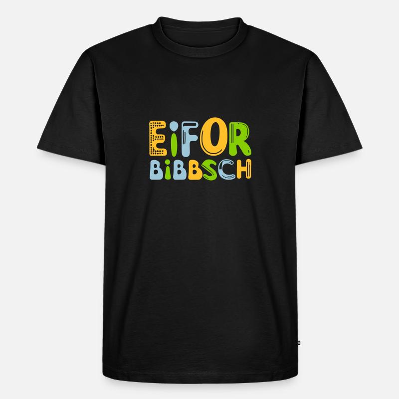 Eiforbibbsch - Männer Premium Bio T-Shirt - Schwarz