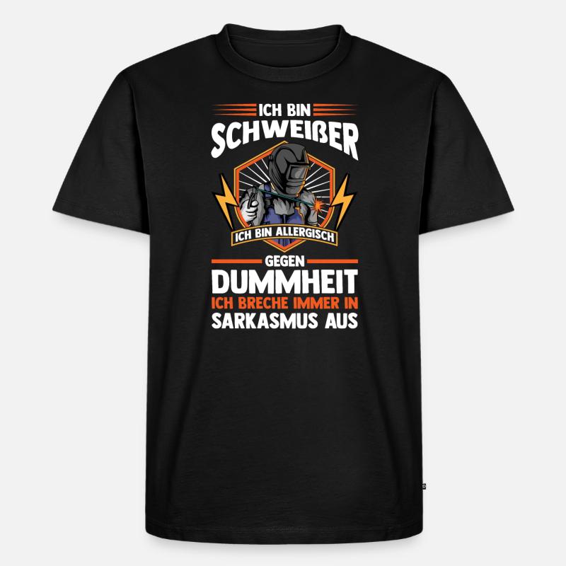 Schweißer Beruf Schweisser Geschenk - Männer Premium Bio T-Shirt - Schwarz