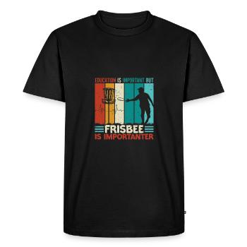 Disc Golf Player Frisbee Player - Men's Premium Organic T-Shirt - black - Front - Nico (187cm)