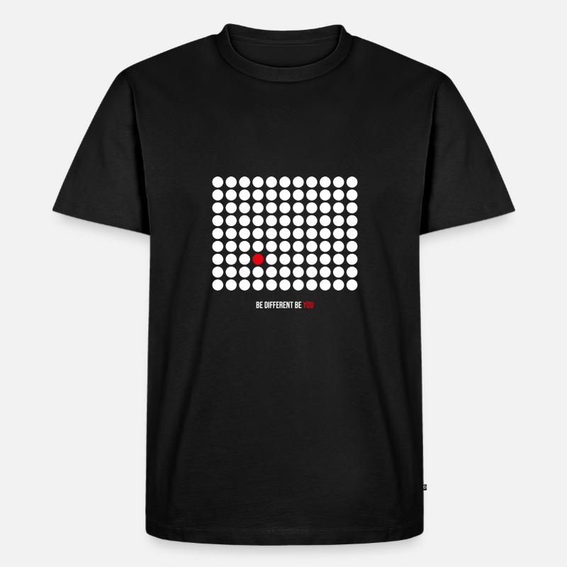 Be different be you - Männer Premium Bio T-Shirt - Schwarz