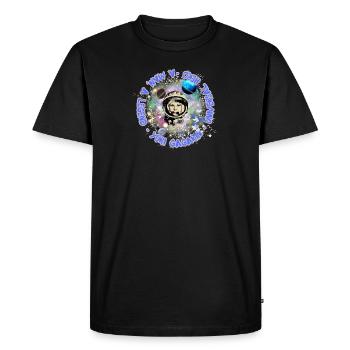 Yuri Alekseevič Gagarin, héros universel - T-shirt Premium bio Homme - noir - Devant - Nico (187cm)