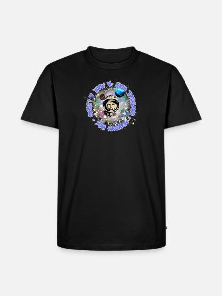 Yuri Alekseevič Gagarin, universal hero - Men's Premium Organic T-Shirt - black